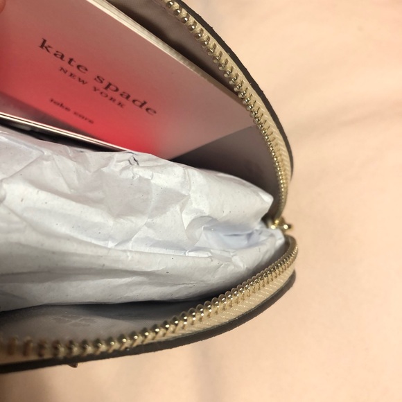 NWT Kate Spade Gold Sparkle Zippered Pouch - Picture 5 of 8
